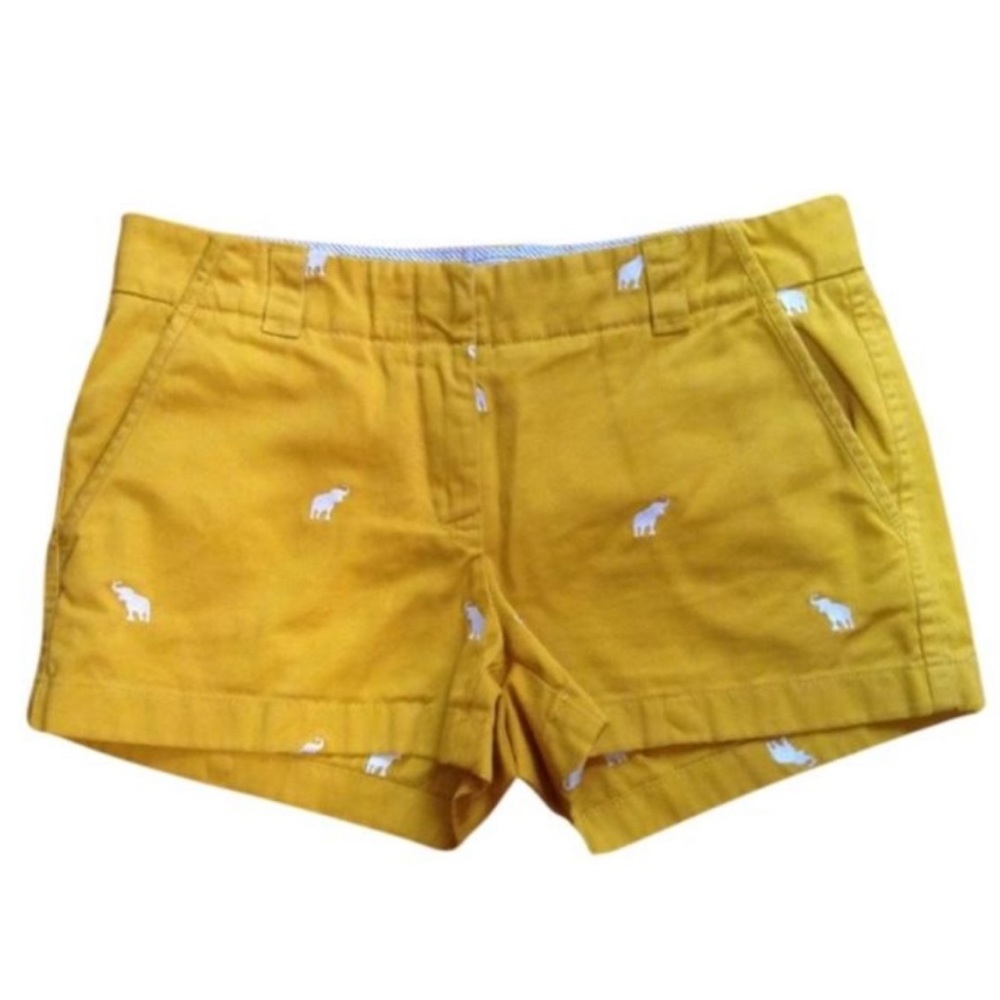 J. Crew Embroidered Elephant Critter Shorts 2
